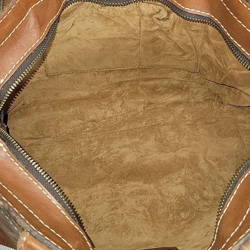 Patricia Nash Brown Tooled Leather Shoulder Bag